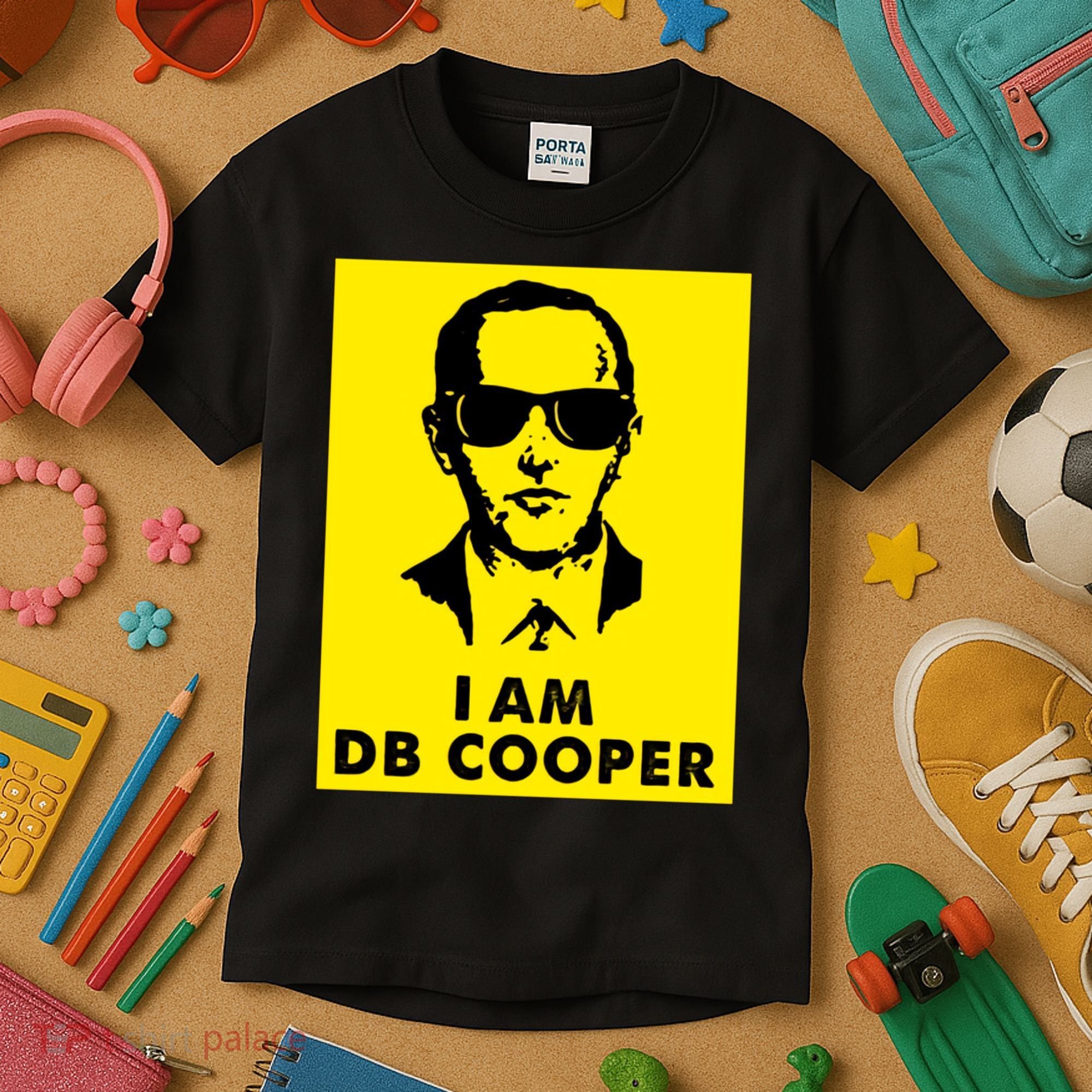 I Am D. B. Cooper Robber Thief Parachute Funny Kids T-Shirt
