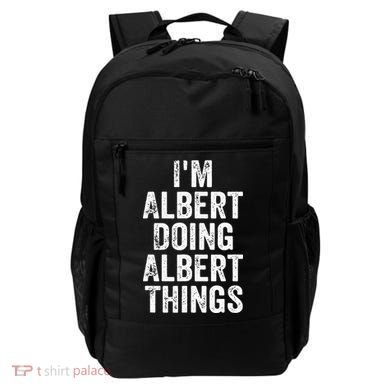 IM Albert Doing Albert Things Personalized First Name Backpack
