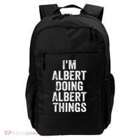 IM Albert Doing Albert Things Personalized First Name Backpack thumb 0