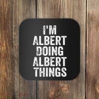 IM Albert Doing Albert Things Personalized First Name Coaster thumb 0