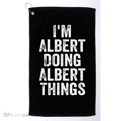 IM Albert Doing Albert Things Personalized First Name Golf Towel