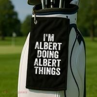 IM Albert Doing Albert Things Personalized First Name Golf Towel thumb 2