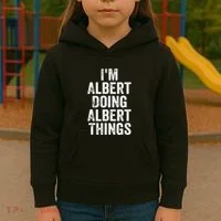 IM Albert Doing Albert Things Personalized First Name Kids Hoodie thumb 3
