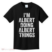 IM Albert Doing Albert Things Personalized First Name Kids T-Shirt thumb 0