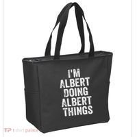 IM Albert Doing Albert Things Personalized First Name Tote Bag thumb 2