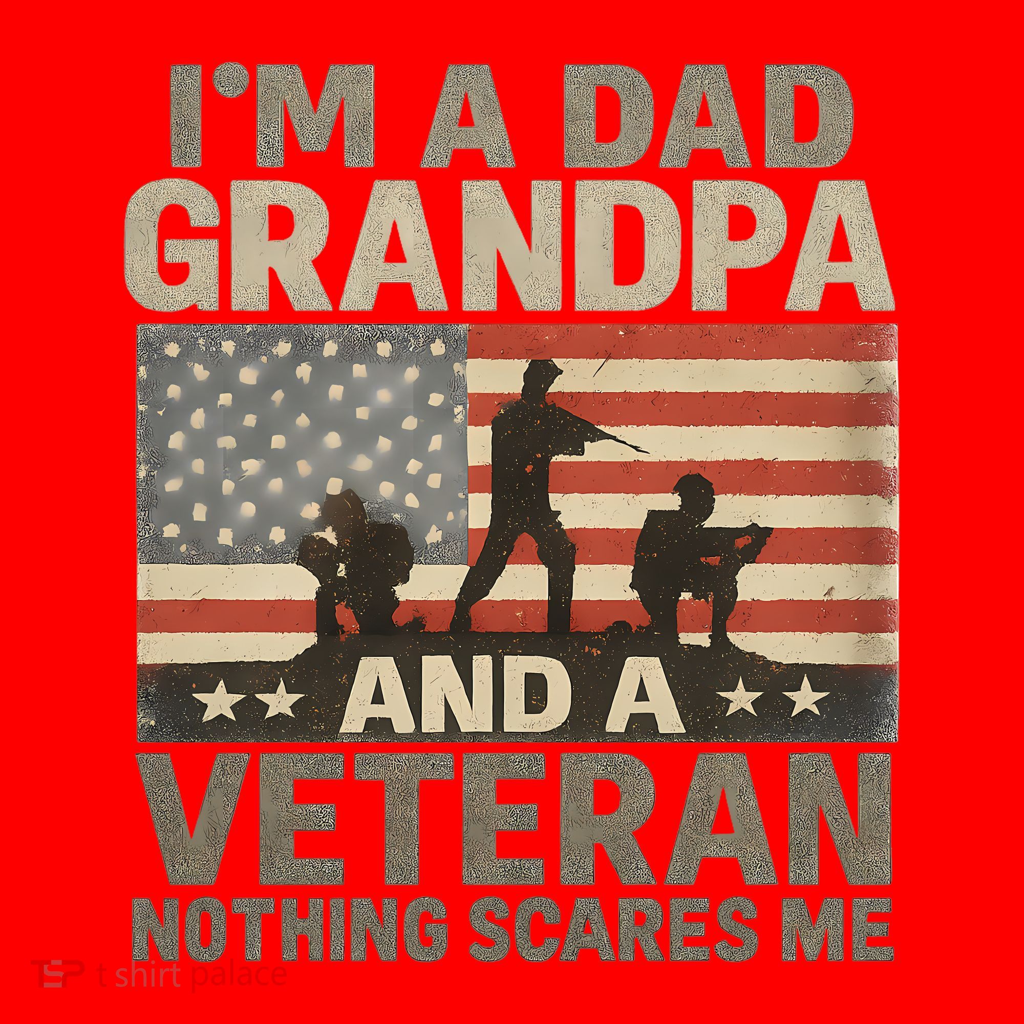 I'm A Dad, Grandpa, and a Veteran – Nothing Scares Me Santa Hat