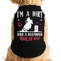 I'm a dirt and a diamond Horse Barrel Racing Barrel Racer Doggie Tank thumb 0