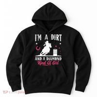 I'm a dirt and a diamond Horse Barrel Racing Barrel Racer Hoodie thumb 0