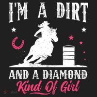 I'm a dirt and a diamond Horse Barrel Racing Barrel Racer Tumbler thumb 3