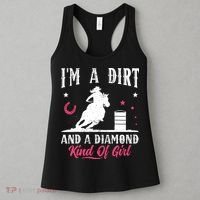 I'm a dirt and a diamond Horse Barrel Racing Barrel Racer Women's Tank Top thumb 3