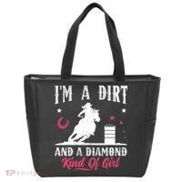 I'm a dirt and a diamond Horse Barrel Racing Barrel Racer Tote Bag thumb 0