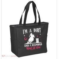 I'm a dirt and a diamond Horse Barrel Racing Barrel Racer Tote Bag thumb 2