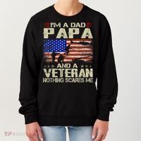 I'm A Dad Papa And Veteran Father's Day Retro Women's Sweatshirt thumb 0