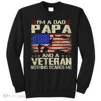 I'm A Dad Papa And Veteran Father's Day Retro Sweatshirt thumb 0