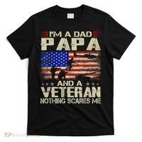 I'm A Dad Papa And Veteran Father's Day Retro T-Shirt thumb 0