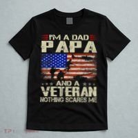 I'm A Dad Papa And Veteran Father's Day Retro T-Shirt thumb 5