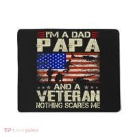 I'm A Dad Papa And Veteran Father's Day Retro Mousepad thumb 0
