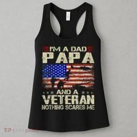 I'm A Dad Papa And Veteran Father's Day Retro Women's Tank Top thumb 3