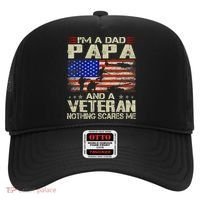 I'm A Dad Papa And Veteran Father's Day Retro Hat thumb 0