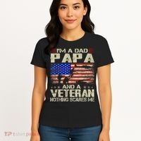 I'm A Dad Papa And Veteran Father's Day Retro Women's T-Shirt thumb 4