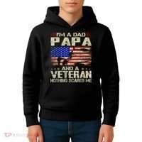 I'm A Dad Papa And Veteran Father's Day Retro Kids Hoodie thumb 4