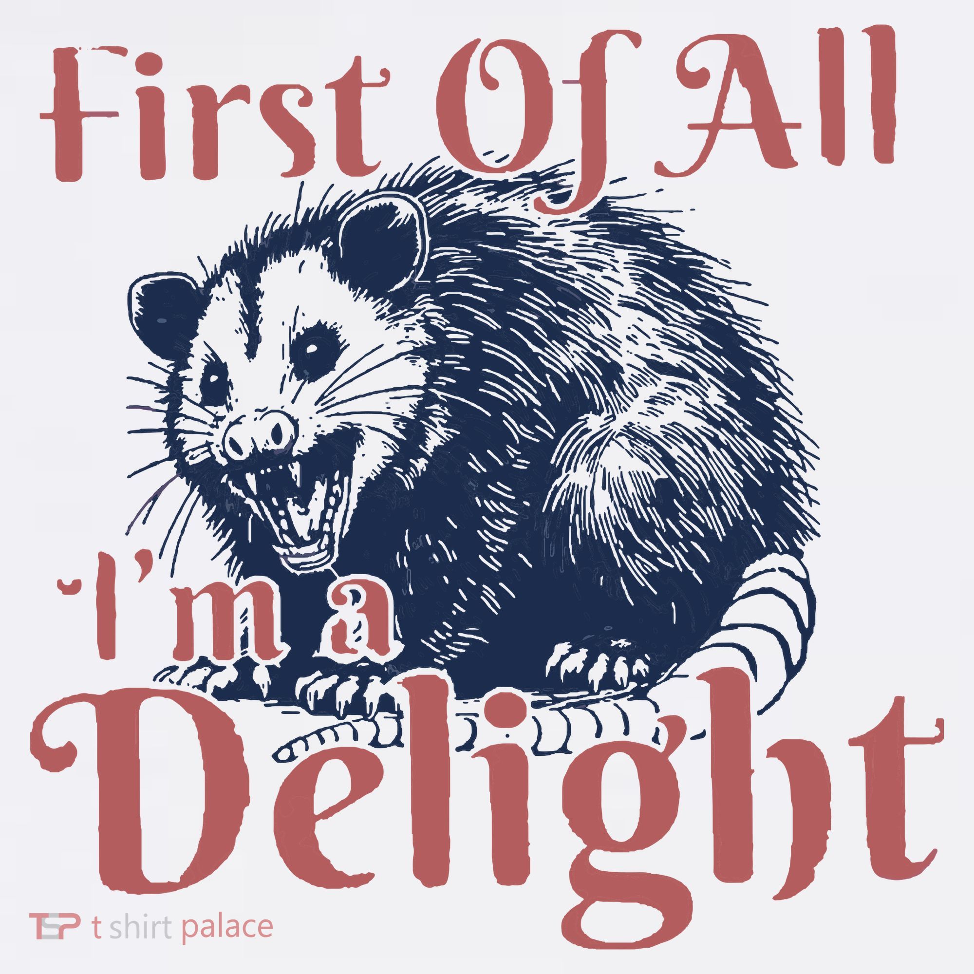 IM A Delight First Of All Vintage Possum T-Shirt