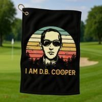 I Am Db Cooper Skydiving Funny Skydiver D.B. Cooper Golf Towel thumb 1