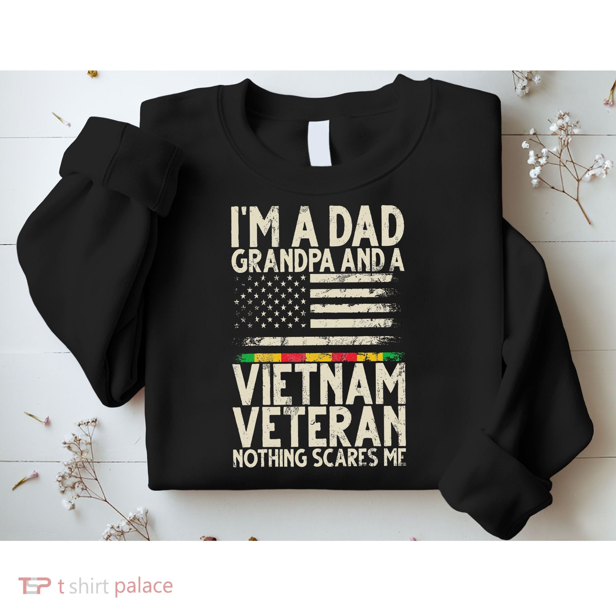 I'm A Dad Grandpa And A Vietnam Veteran Nothing Scares Me Sweatshirt