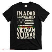 I'm A Dad Grandpa And A Vietnam Veteran Nothing Scares Me T-Shirt thumb 0