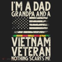I'm A Dad Grandpa And A Vietnam Veteran Nothing Scares Me Beanie thumb 2