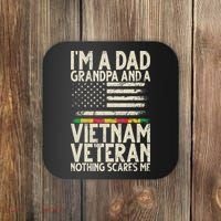 I'm A Dad Grandpa And A Vietnam Veteran Nothing Scares Me Coaster thumb 0