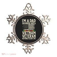 I'm A Dad Grandpa And A Vietnam Veteran Nothing Scares Me Ornament thumb 0