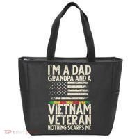 I'm A Dad Grandpa And A Vietnam Veteran Nothing Scares Me Tote Bag thumb 0