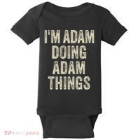 I'M ADAM DOING ADAM THINGS Funny Father's Day Dad Husband Baby Bodysuit thumb 0