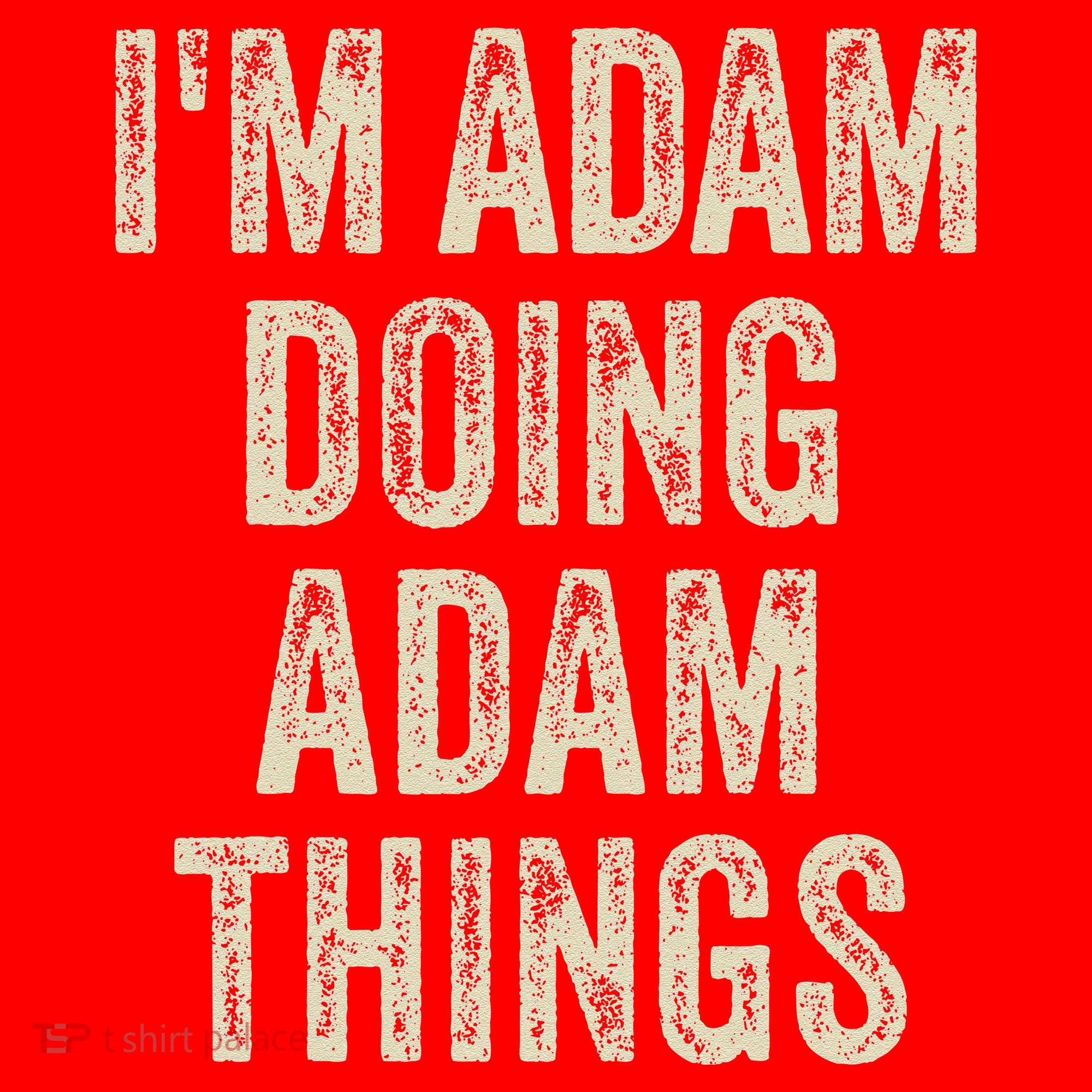I'M ADAM DOING ADAM THINGS Funny Father's Day Dad Husband Santa Hat