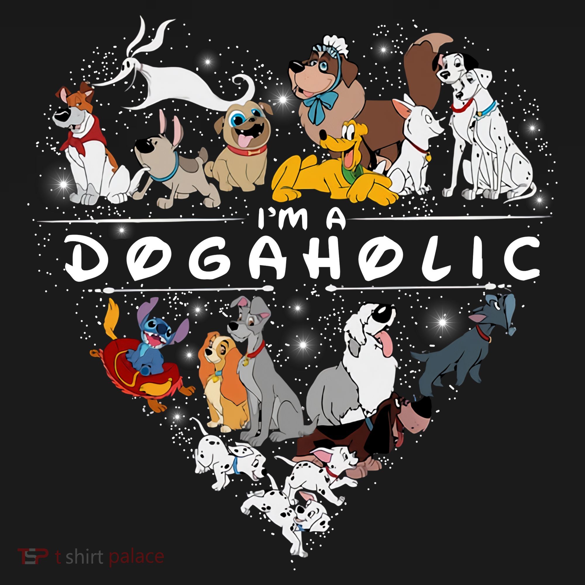I'm A Dogaholic Dog Lover Heart Funny Trending T-Shirt