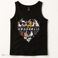 I'm A Dogaholic Dog Lover Heart Funny Trending Tank Top thumb 2