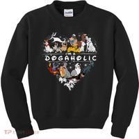 I'm A Dogaholic Dog Lover Heart Funny Trending Kids Sweatshirt thumb 0