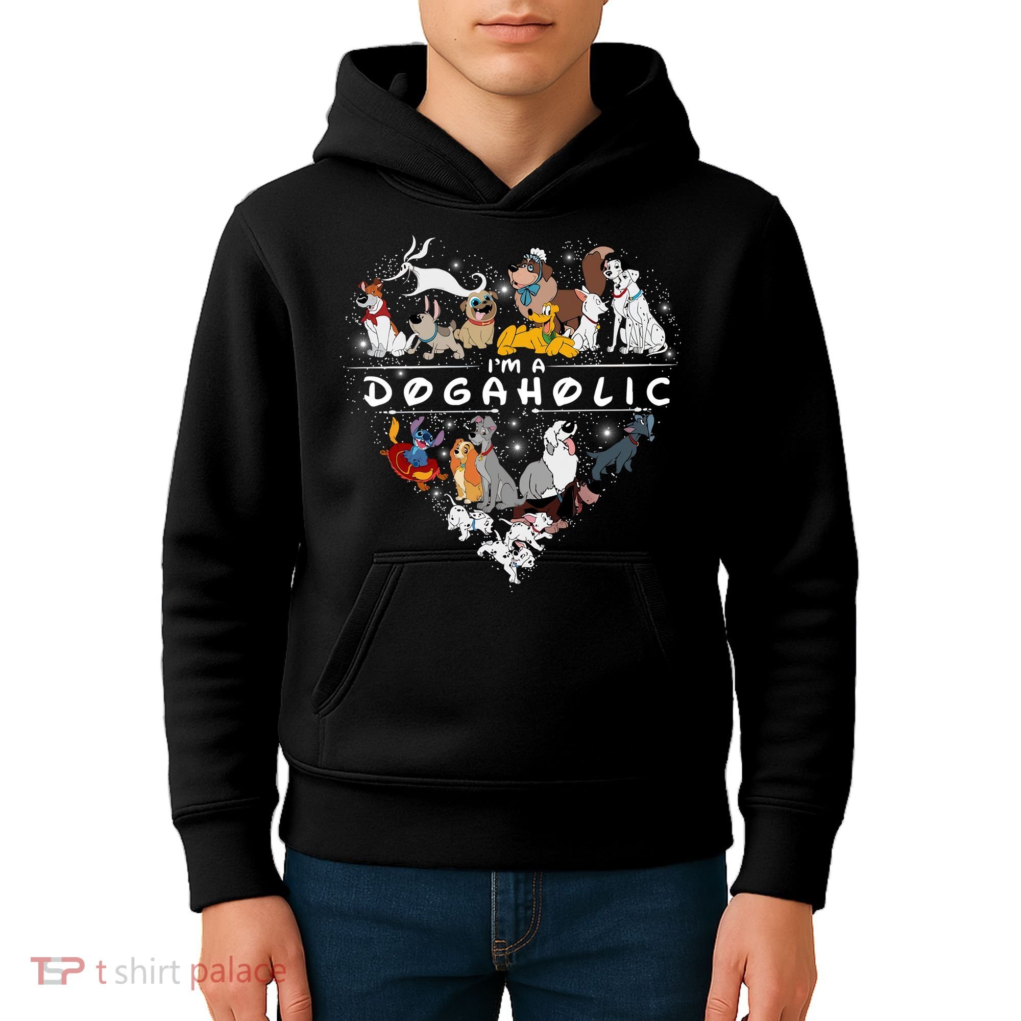 I'm A Dogaholic Dog Lover Heart Funny Trending Kids Hoodie