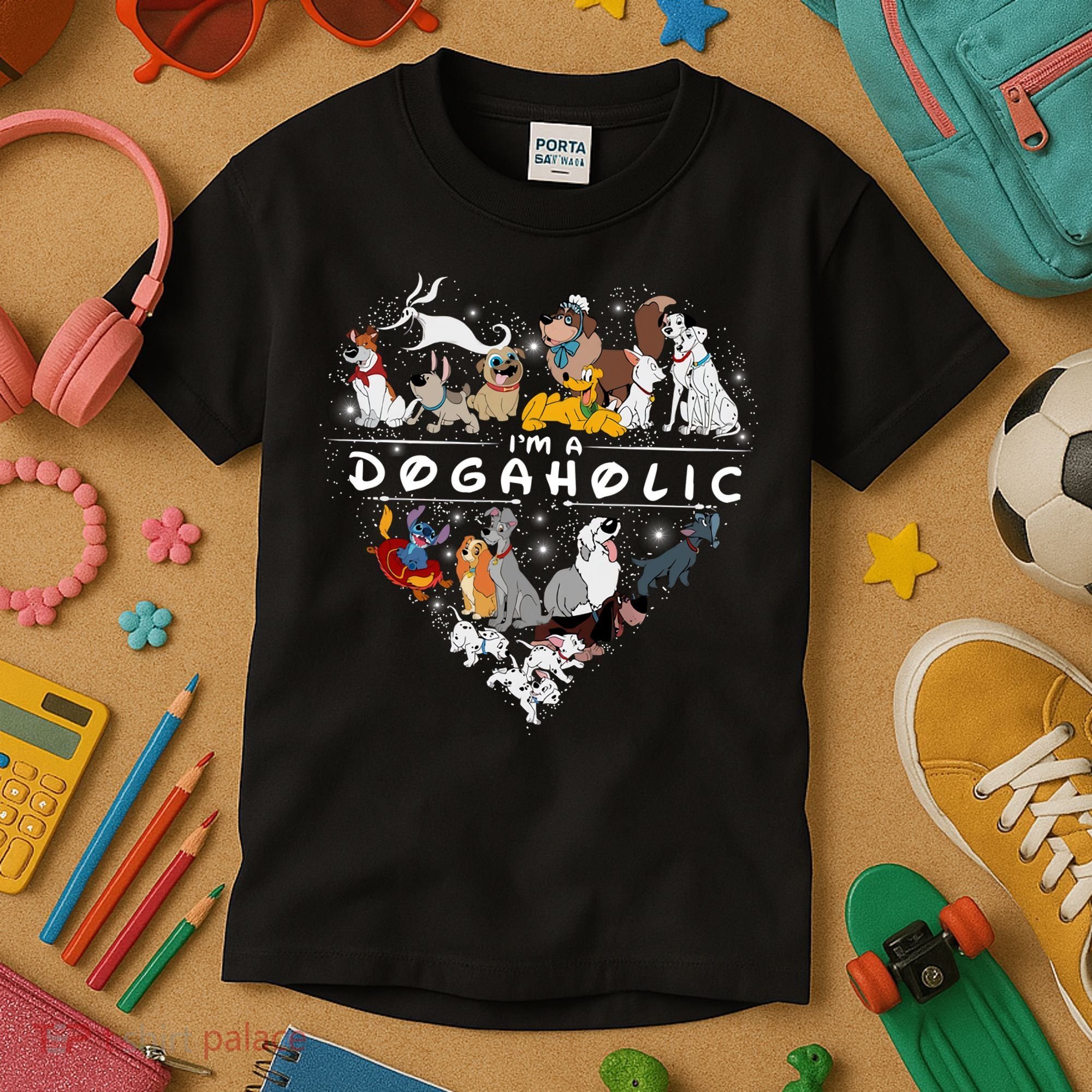 I'm A Dogaholic Dog Lover Heart Funny Trending Kids T-Shirt