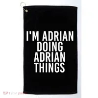 I'm Adrian Doing Adrian Things Funny Gift Idea Gift Golf Towel thumb 0
