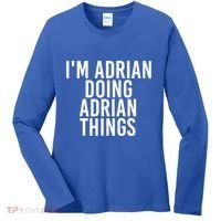 I'm Adrian Doing Adrian Things Funny Gift Idea Gift Women's Long Sleeve Shirt thumb 0