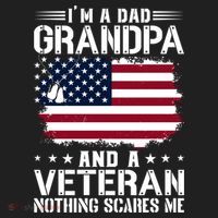 IM A Dad Grandpa And A Veteran Nothing Scares Me Hat thumb 2