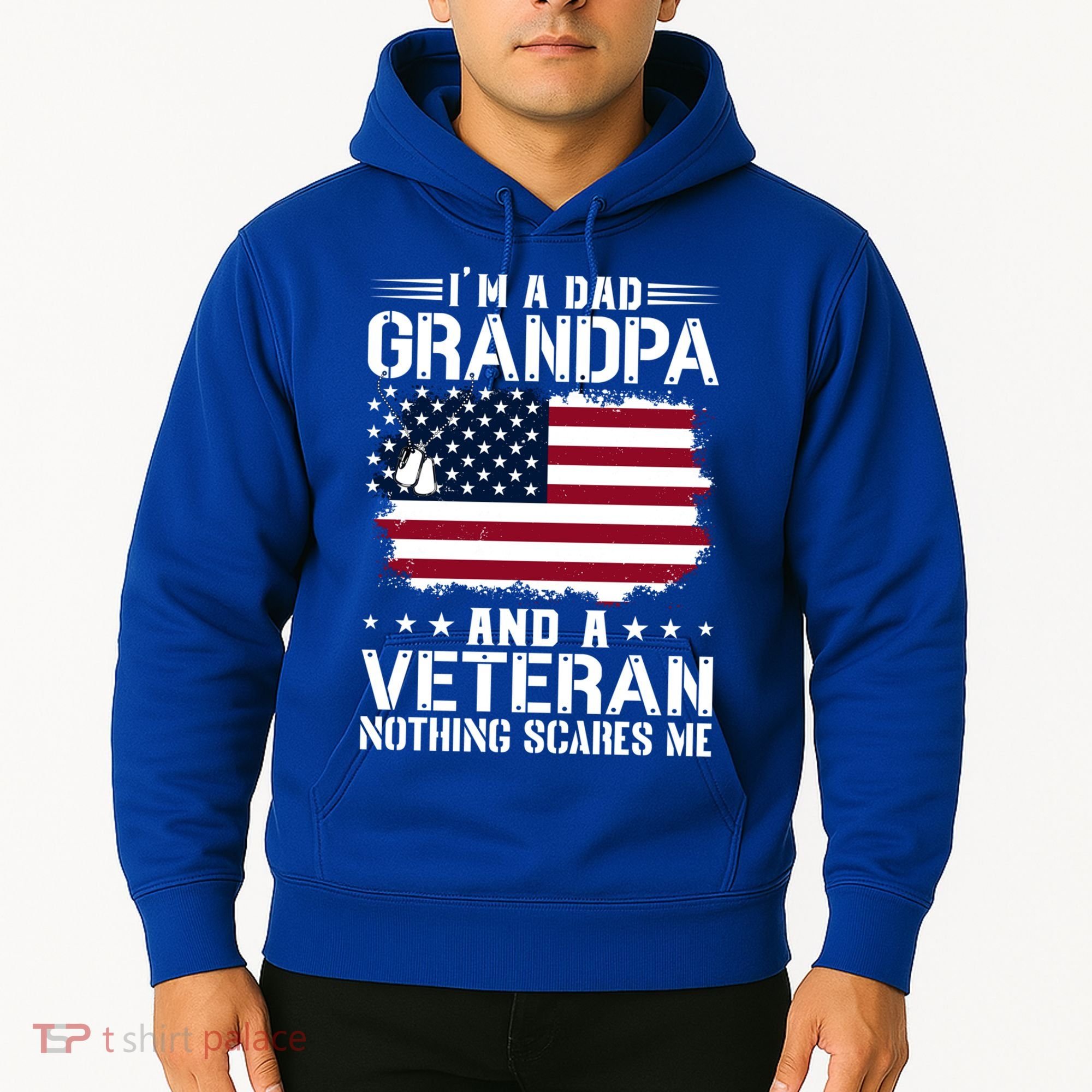 IM A Dad Grandpa And A Veteran Nothing Scares Me Hoodie
