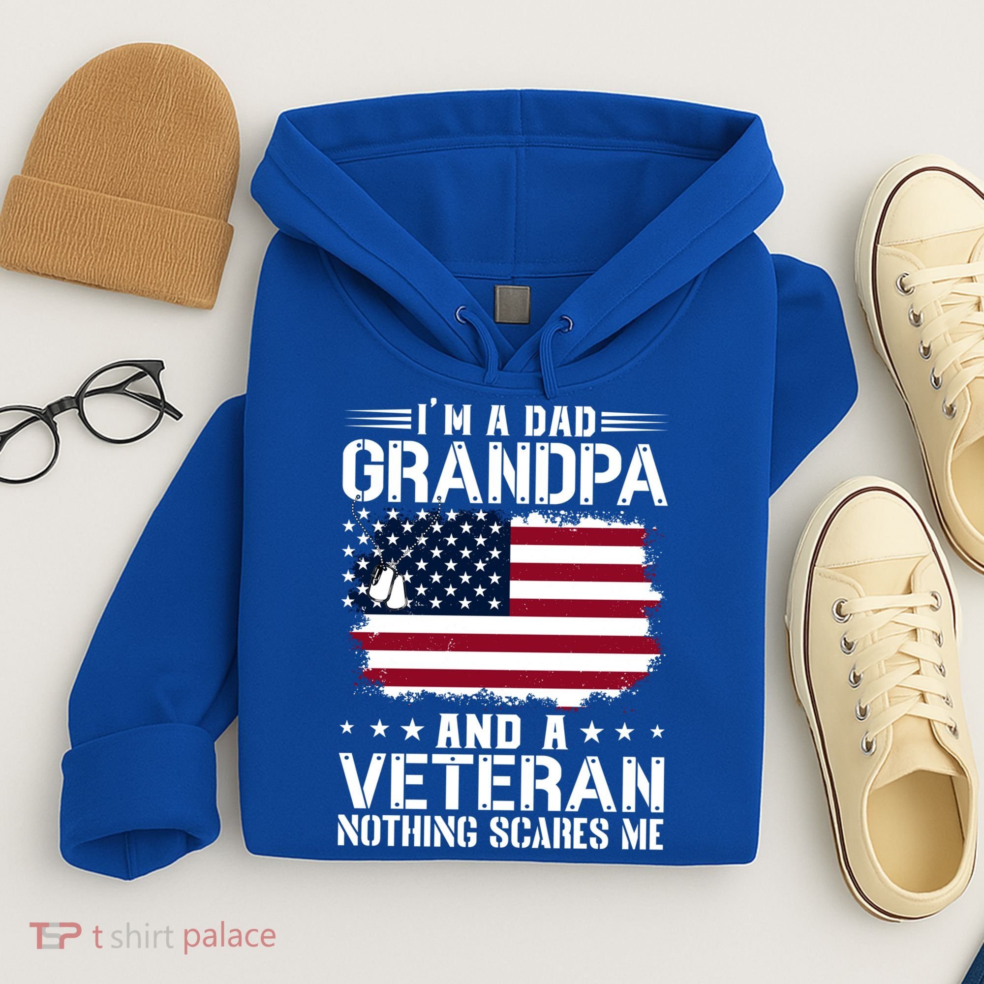 IM A Dad Grandpa And A Veteran Nothing Scares Me Hoodie