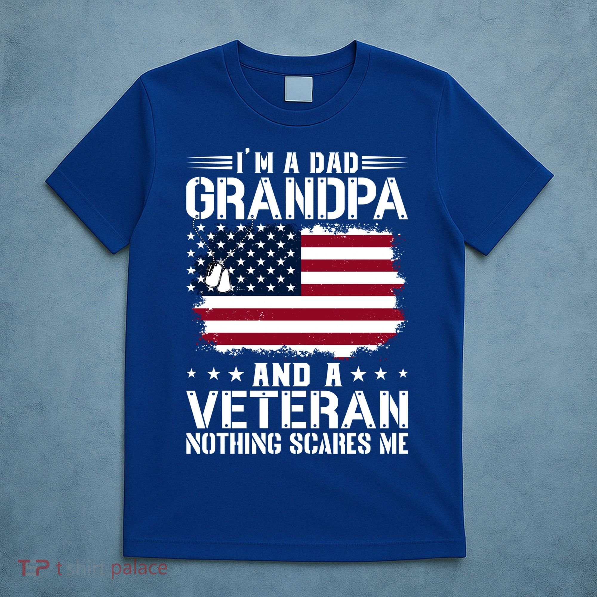 IM A Dad Grandpa And A Veteran Nothing Scares Me T-Shirt