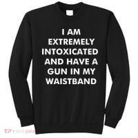 I Am Extremely Intoxicated And Have A Gun In My Waistband Sweatshirt thumb 0