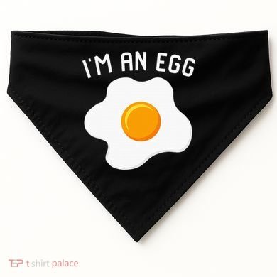 IM An Egg Costume Funny Halloween Present Fried Egg USA-Made Doggie Bandana