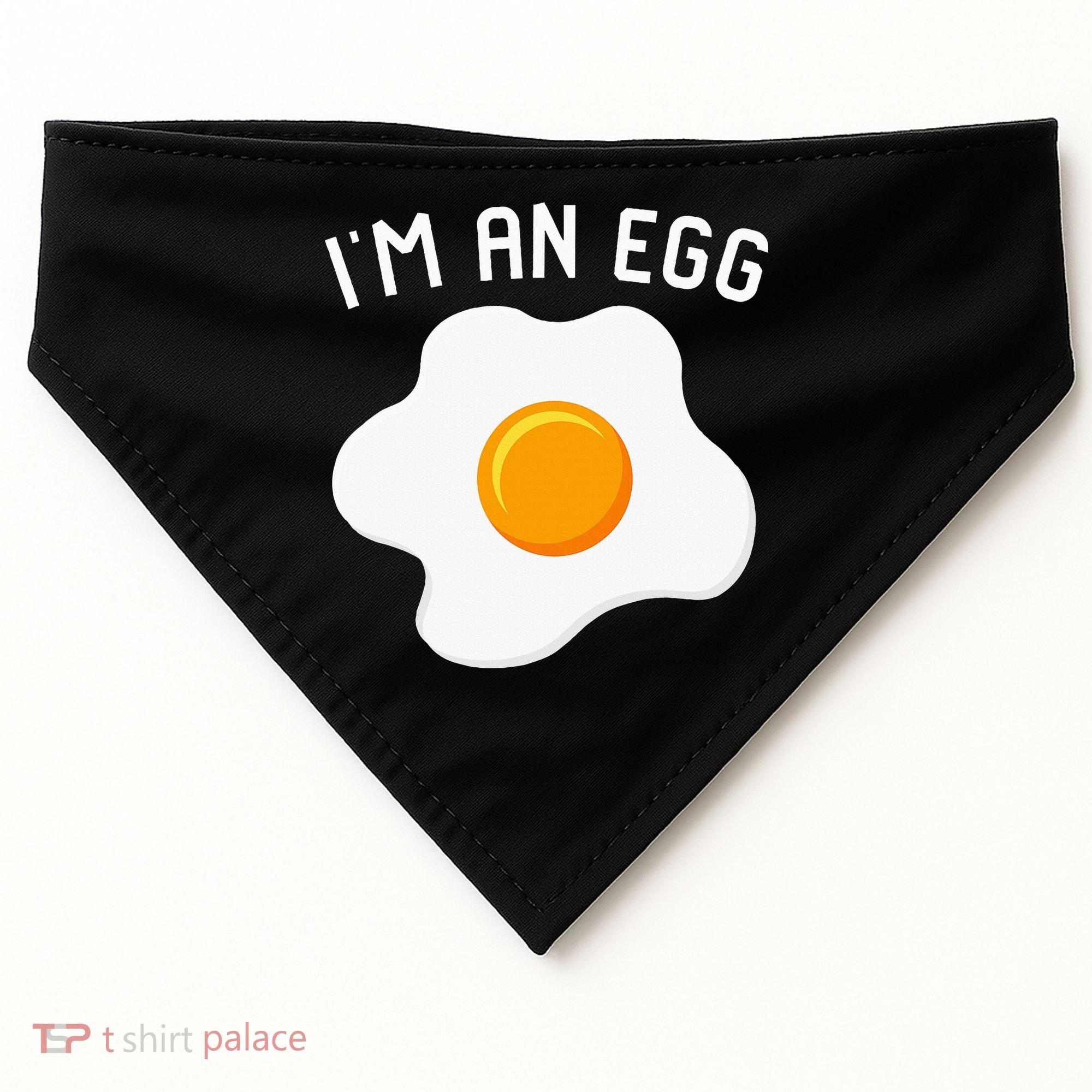 IM An Egg Costume Funny Halloween Present Fried Egg USA-Made Doggie Bandana