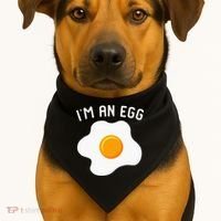IM An Egg Costume Funny Halloween Present Fried Egg USA-Made Doggie Bandana thumb 1